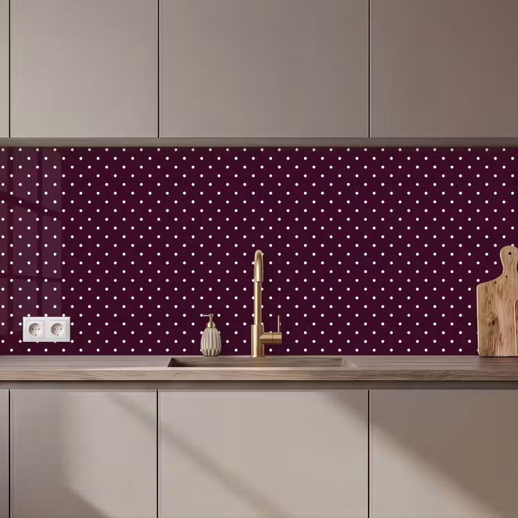 Keuken achterwand - Stippen - Modern - Paars — 1