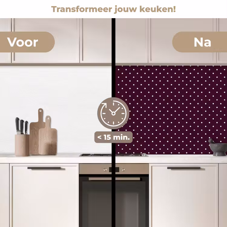 Keuken achterwand - Stippen - Modern - Paars — 2
