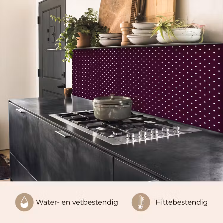 Keuken achterwand - Stippen - Modern - Paars — 3