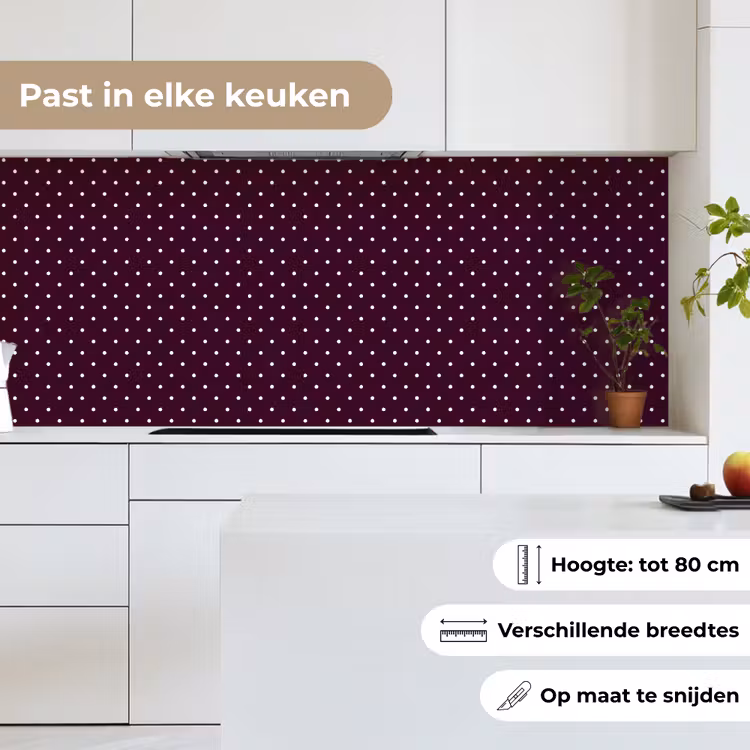 Keuken achterwand - Stippen - Modern - Paars — 4