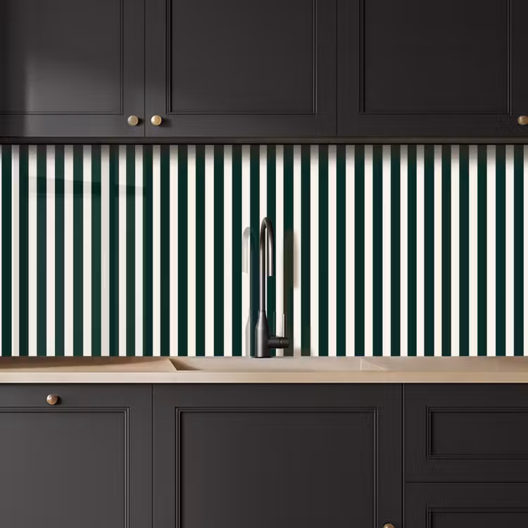 Keuken achterwand - Strepen - Klassiek - Groen — 6