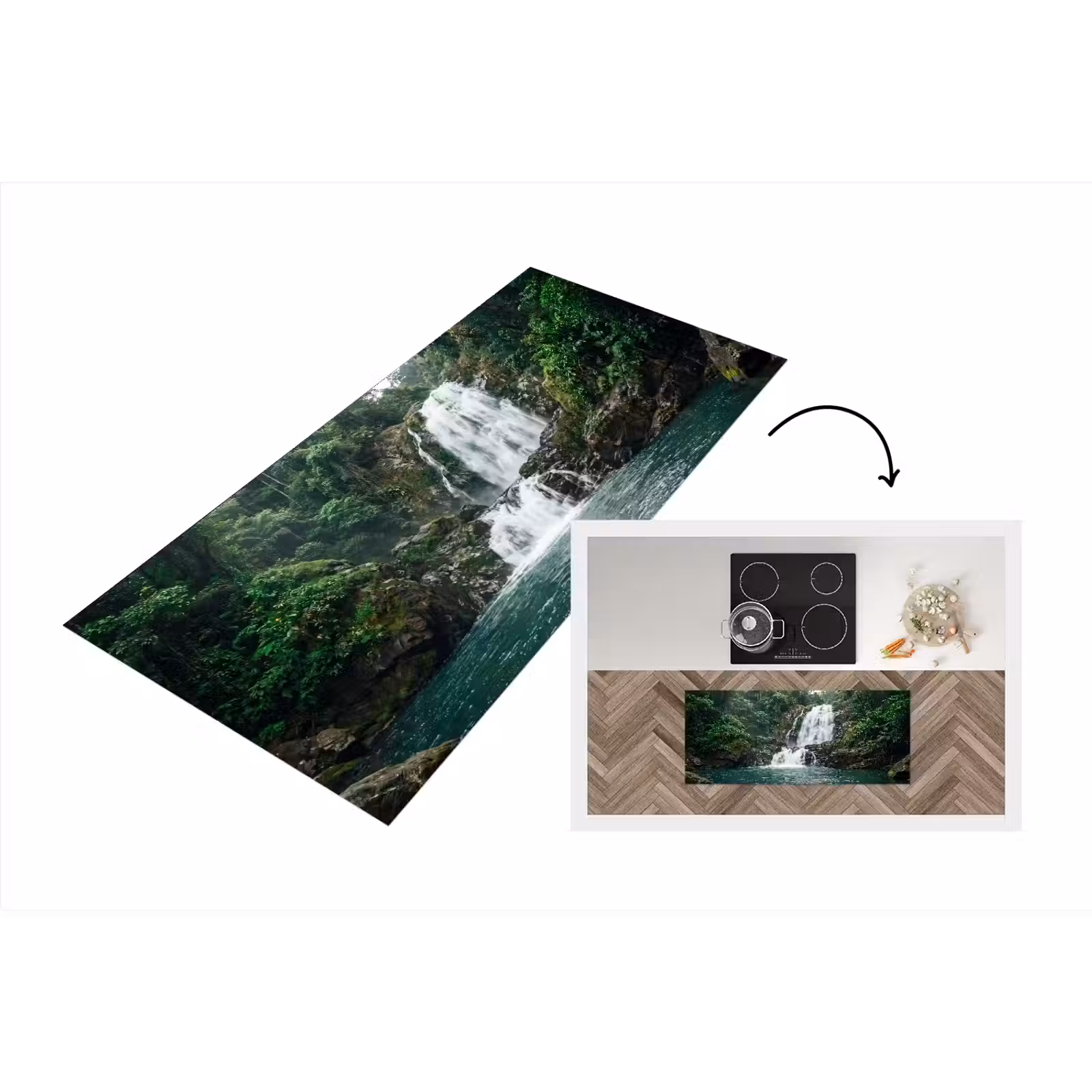 Keukenloper - Waterfall - Forest - Nature - Greenkhgyguyg — 1