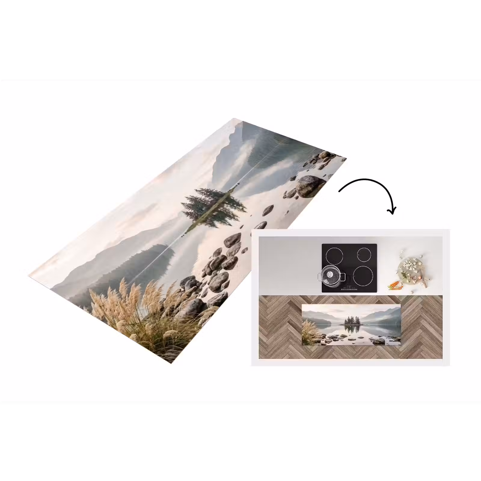 Keukenloper - Meer - Bergen - Landschap - Groen — 1