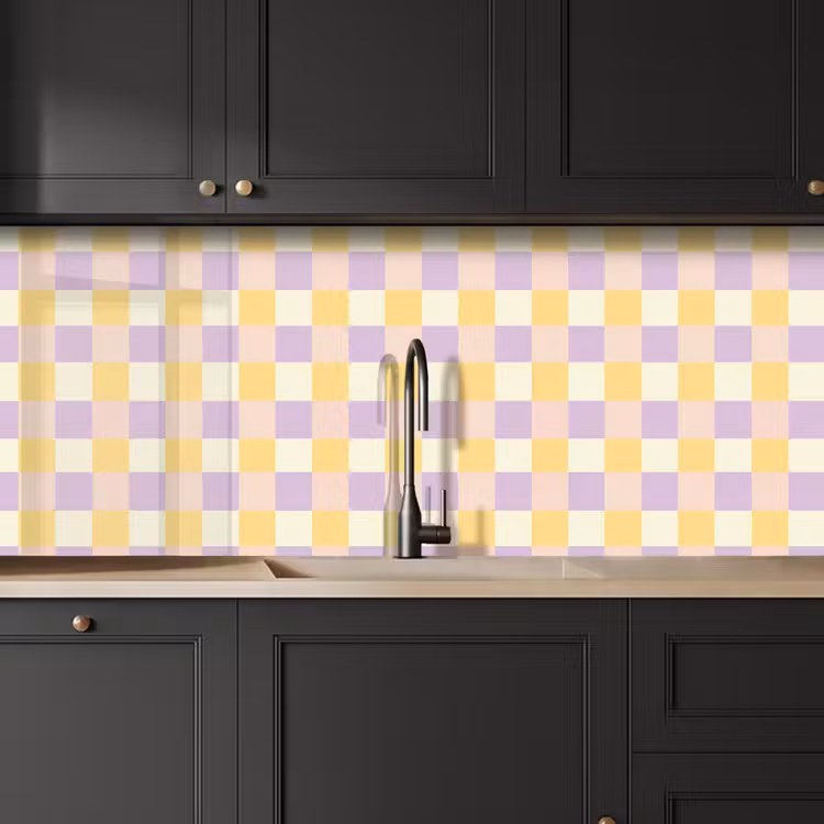 Keuken achterwand - Blokjes - Lila - Geel — 6