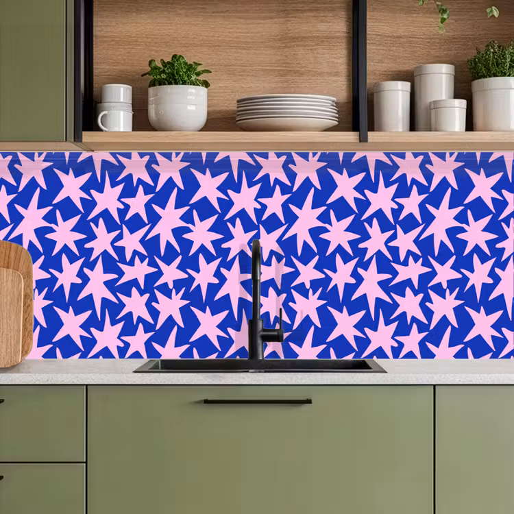 Keuken achterwand - Modern - Sterren - Blauw — 5