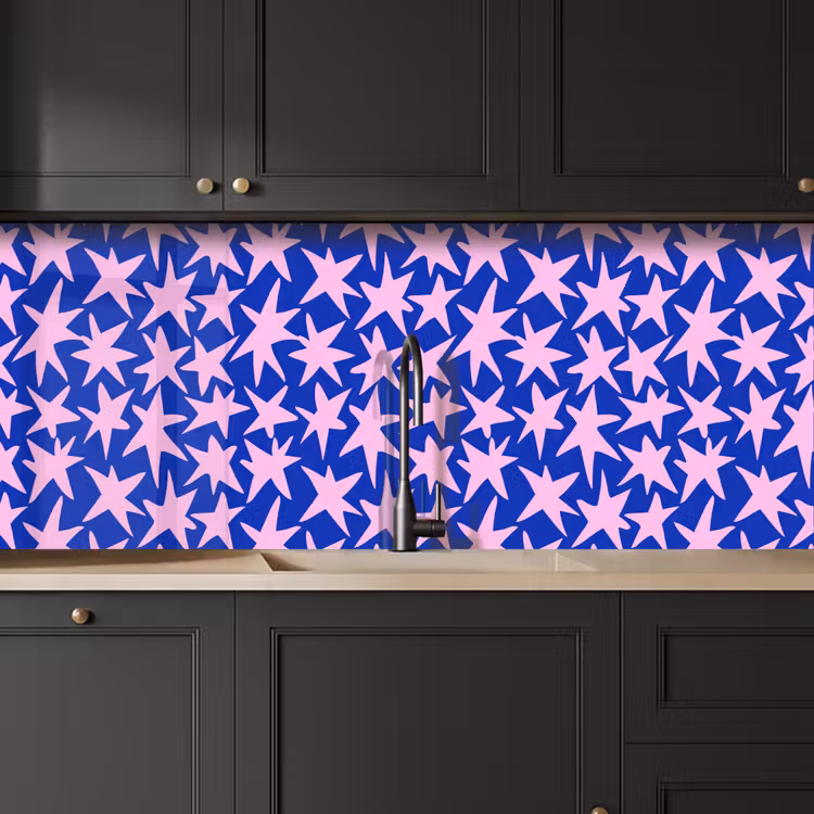 Keuken achterwand - Modern - Sterren - Blauw — 6