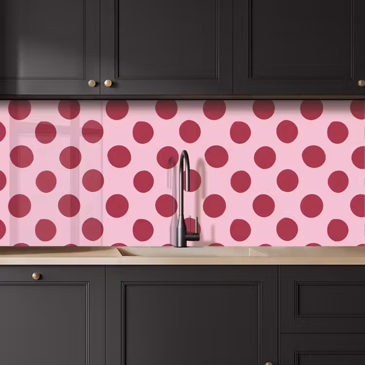 Keuken achterwand - Stippen - Patroon - Bordeaux — 6