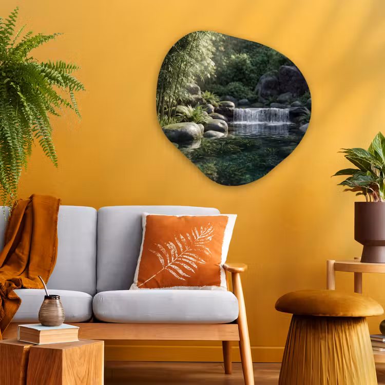 Organische schilderij - Aluminium - Beek - Waterval - Natuur - Groen — 3