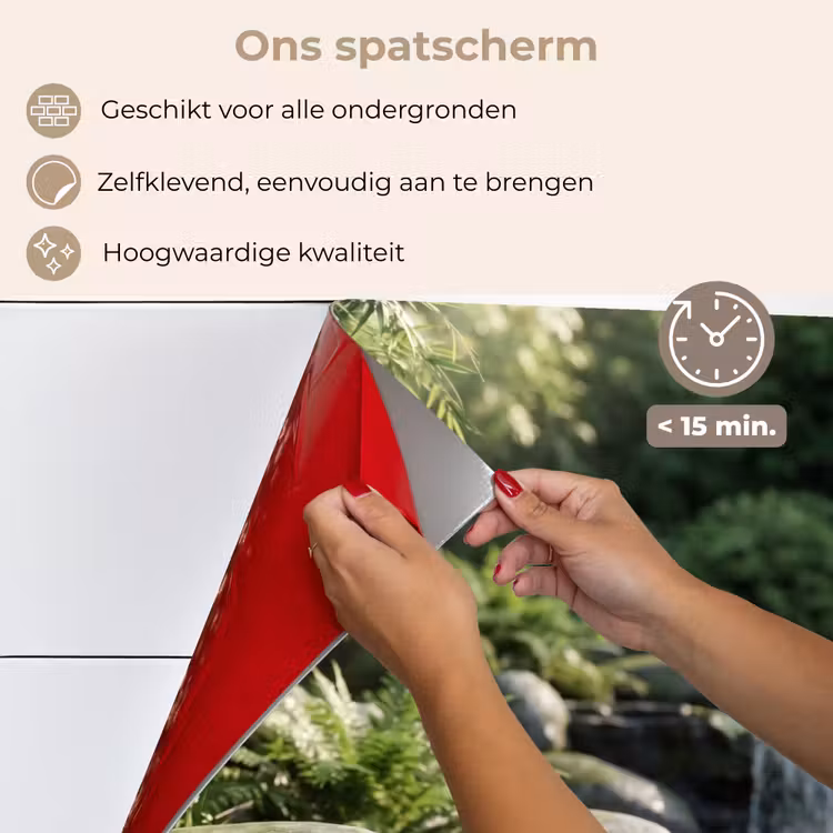 Spatscherm keuken - Beek - Waterval - Natuur - Groen — 4