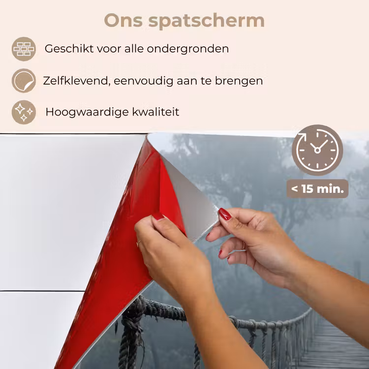 Spatscherm keuken - Brug - Jungle - Mist - Natuur — 4