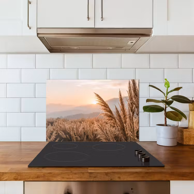 Spatscherm keuken - Gras - Veld - Zon - Natuur — 6
