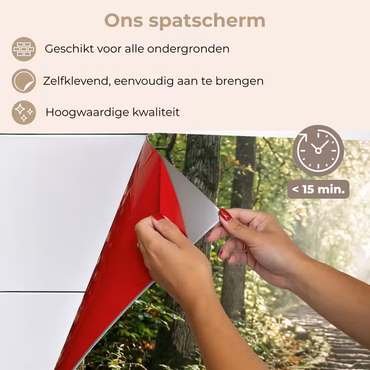 Spatscherm keuken - Stenen - Trap - Bos - Natuur — 4