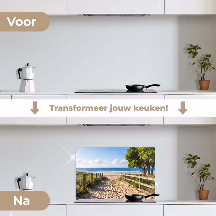 Spatscherm keuken - Strand - Zandpad - Oceaan - Natuur — 3