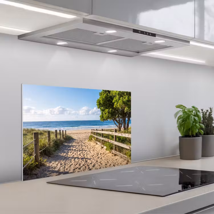 Spatscherm keuken - Strand - Zandpad - Oceaan - Natuur — 5