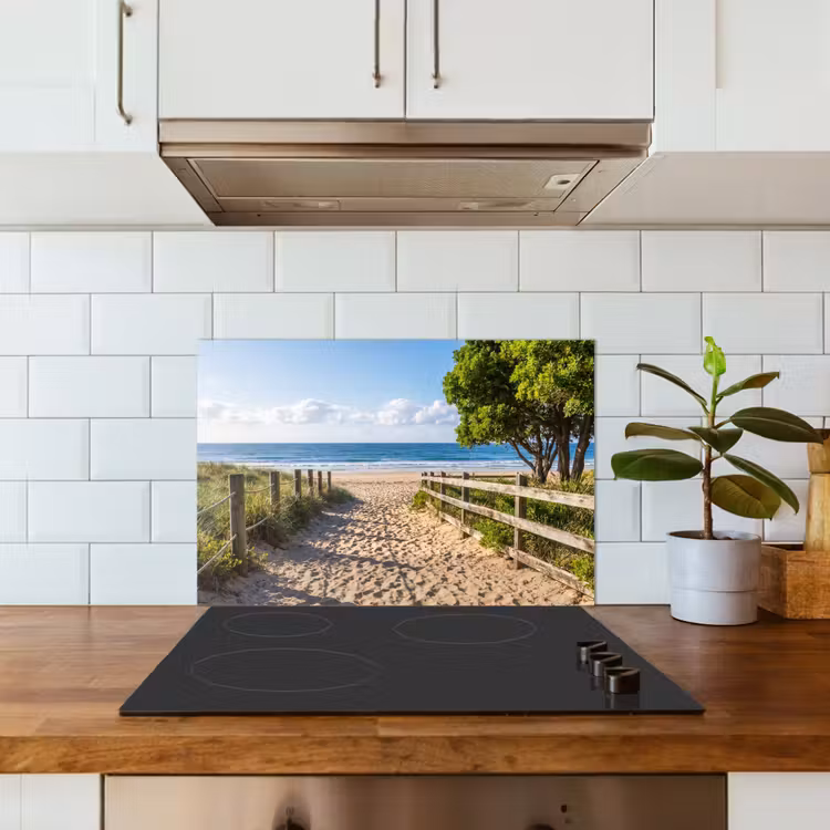 Spatscherm keuken - Strand - Zandpad - Oceaan - Natuur — 6