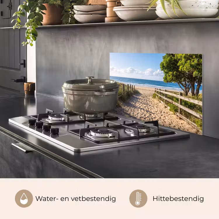 Spatscherm keuken - Strand - Zandpad - Oceaan - Natuur — 7