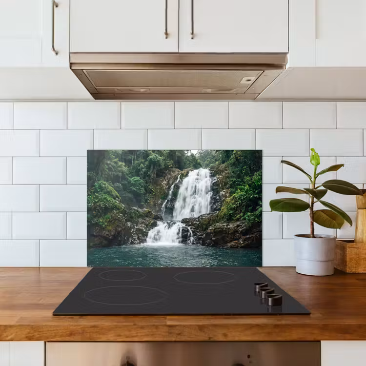 Spatscherm keuken - Waterfall - Forest - Nature - Greenkhgyguyg — 6
