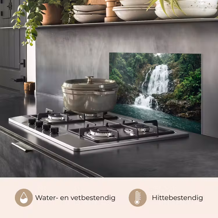 Spatscherm keuken - Waterfall - Forest - Nature - Greenkhgyguyg — 7
