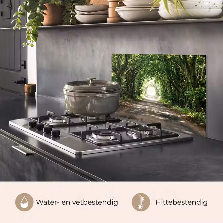 Spatscherm keuken - Weg - Bomen - Natuur - Groen — 7