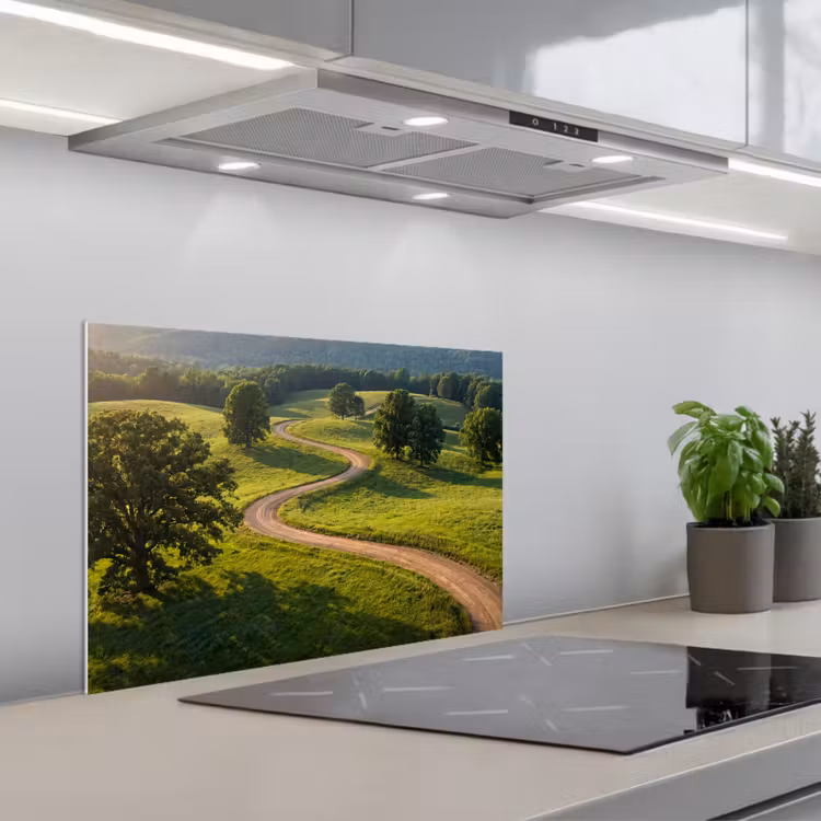 Spatscherm keuken - Weg - Weide - Natuur - Groen — 5