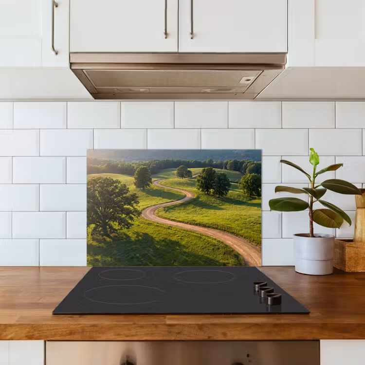 Spatscherm keuken - Weg - Weide - Natuur - Groen — 6