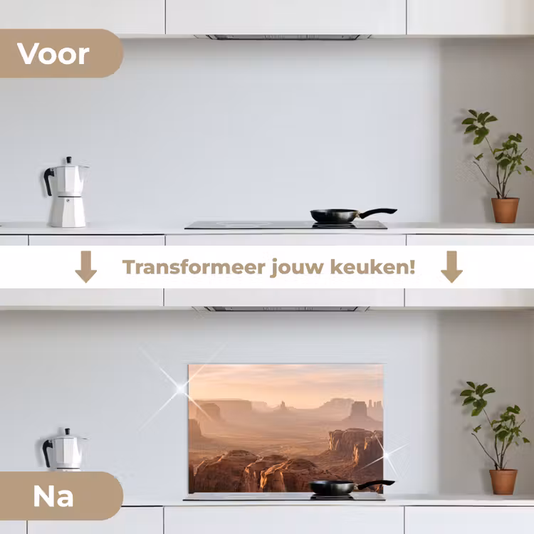 Spatscherm keuken - Woestijn - Landschap - Natuur — 3