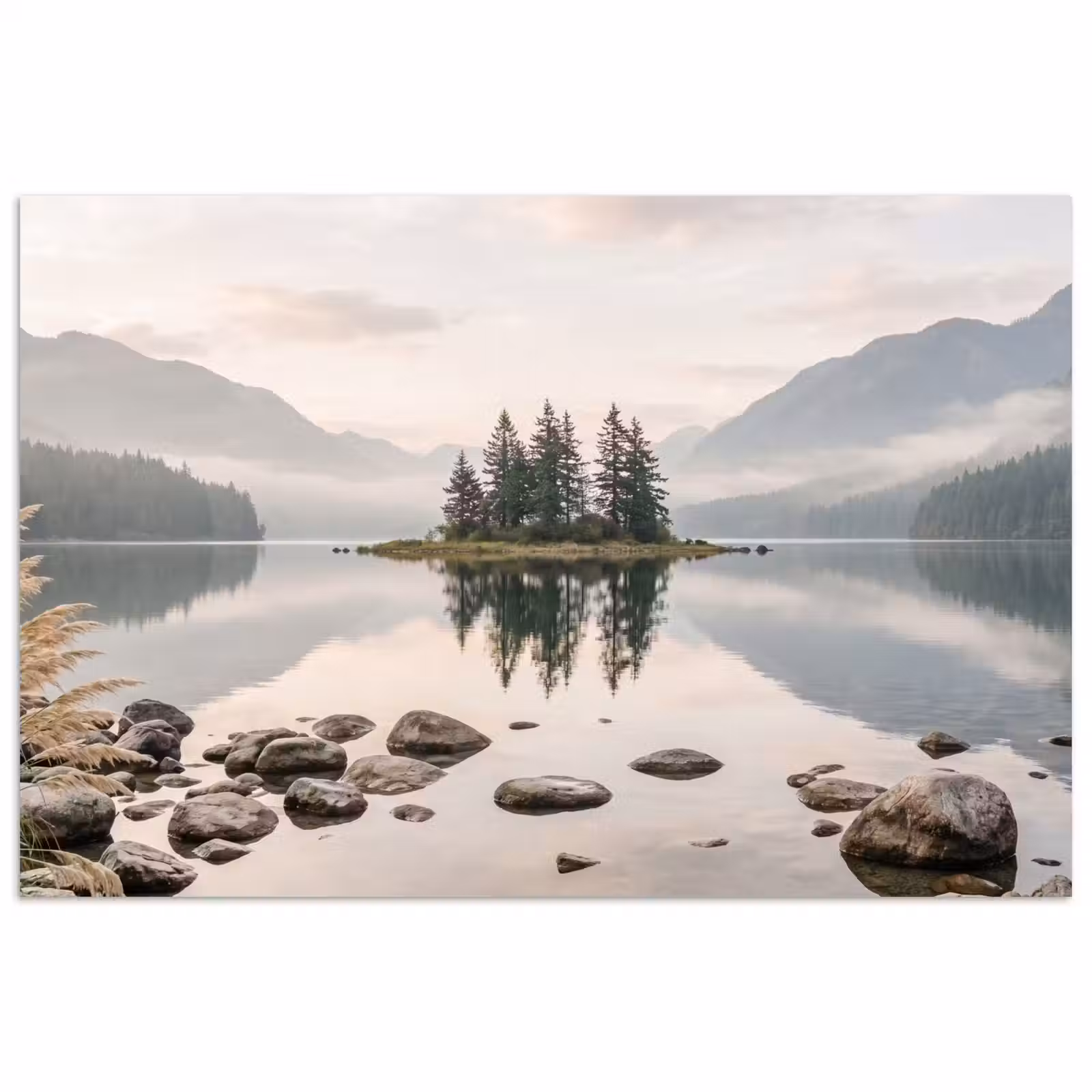 Poster - Meer - Bergen - Landschap - Groen — 1