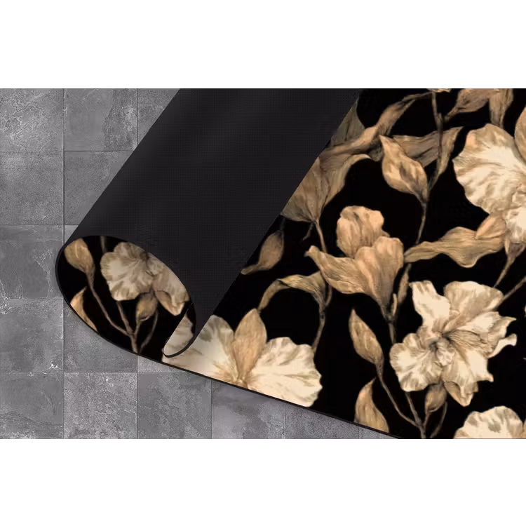 Keukenloper - Orchideeën - Lijntekening - Patroon - Beige - Zwart — 4