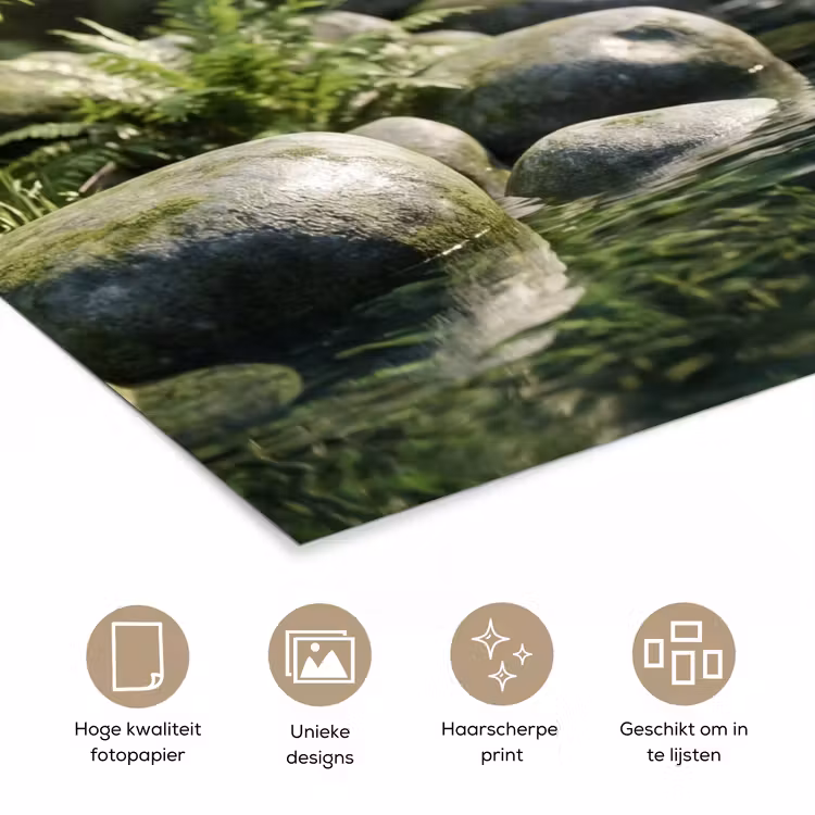 Poster - Beek - Waterval - Natuur - Groen — 5