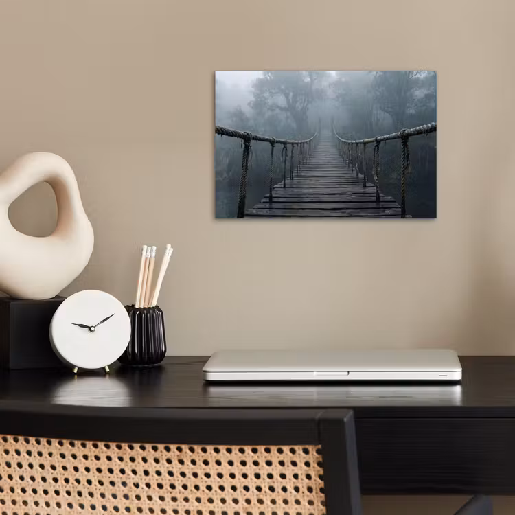 Poster - Brug - Jungle - Mist - Natuur — 2