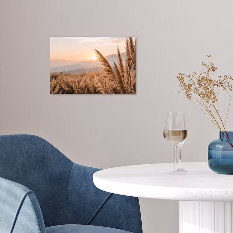 Poster - Gras - Veld - Zon - Natuur — 4