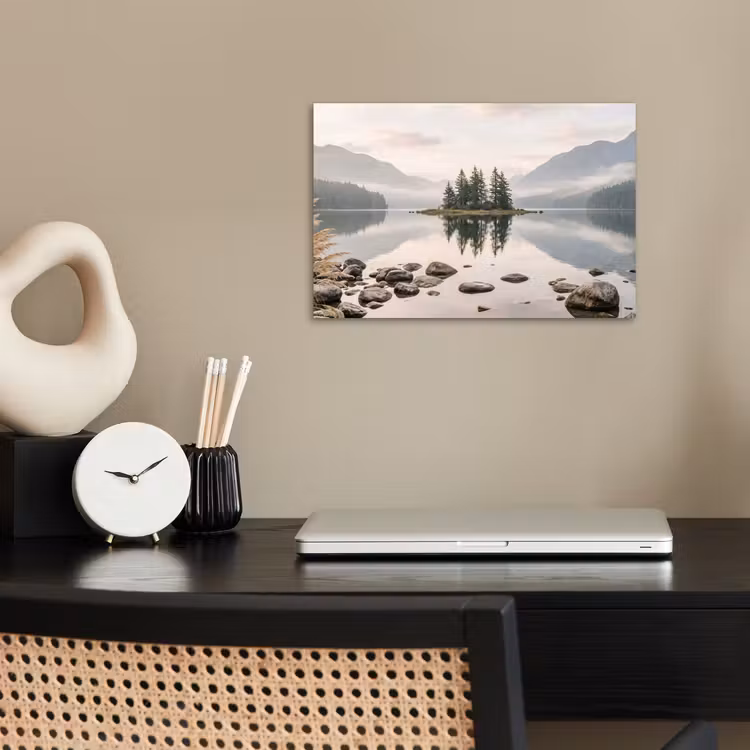 Poster - Meer - Bergen - Landschap - Groen — 2