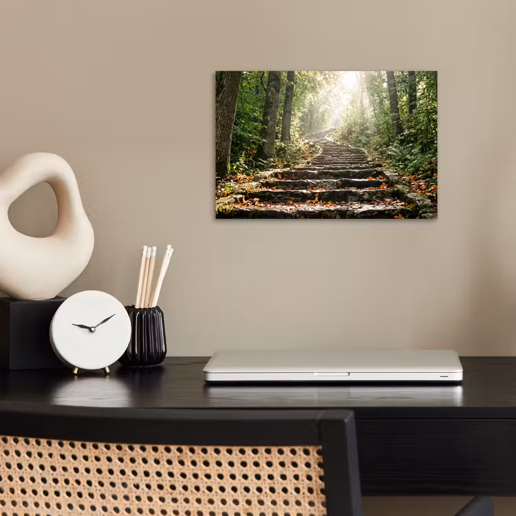 Poster - Stenen - Trap - Bos - Natuur — 2