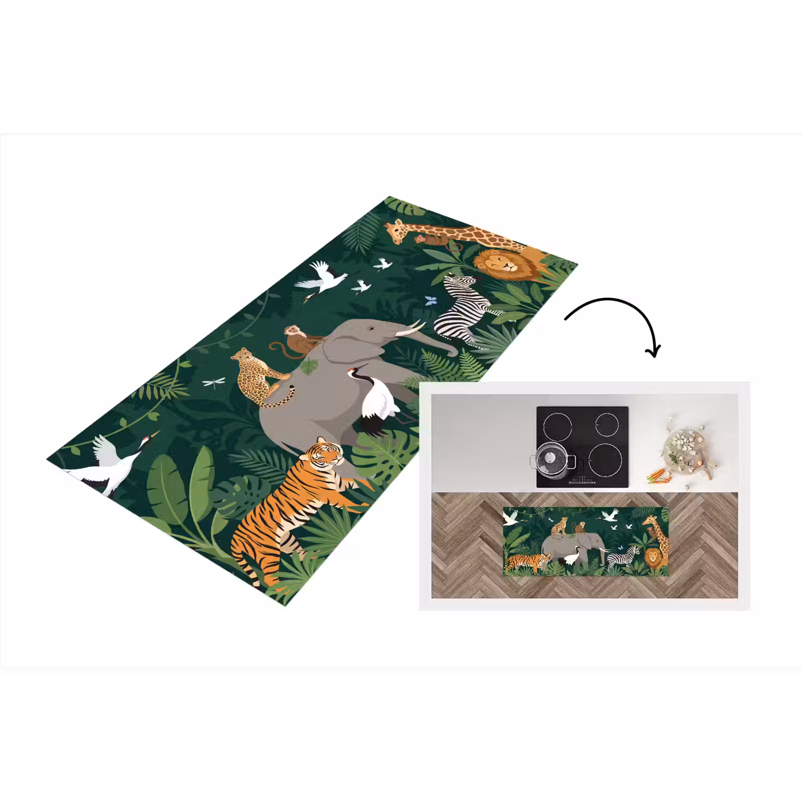 Keukenloper - Tropisch - Jungle - Groen — 1
