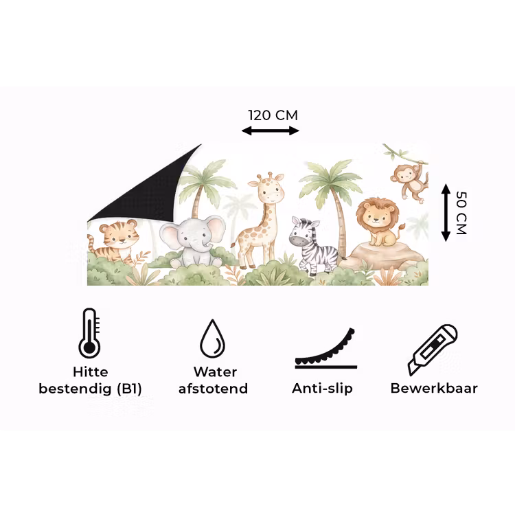 Keukenloper - Dieren - Jungle - Pastel — 5