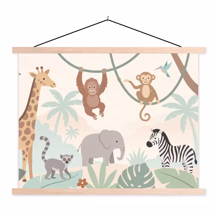 Schoolplaat - Jungle - Dieren - Groen — 1