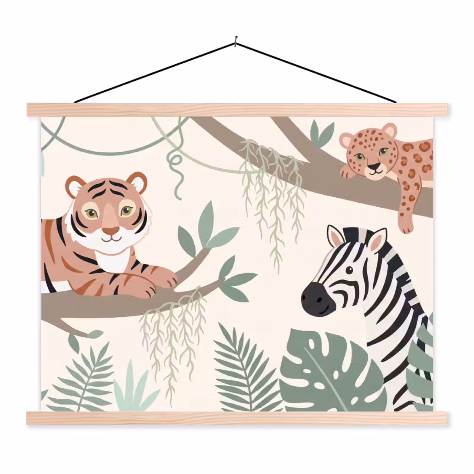 Schoolplaat - Jungle - Rustiek - Pastel — 1