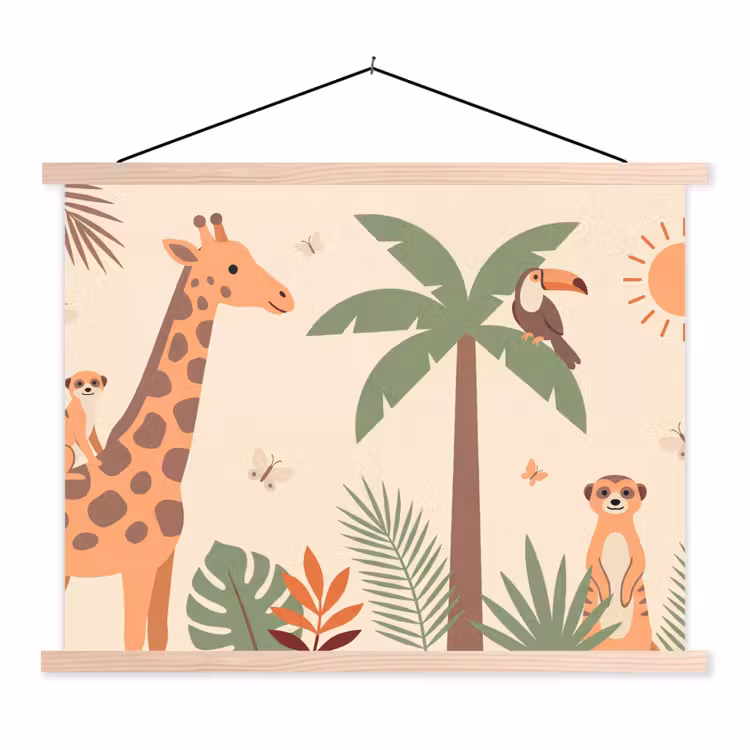 Schoolplaat - Dieren - Tropisch - Safari - Kleurrijk — 1