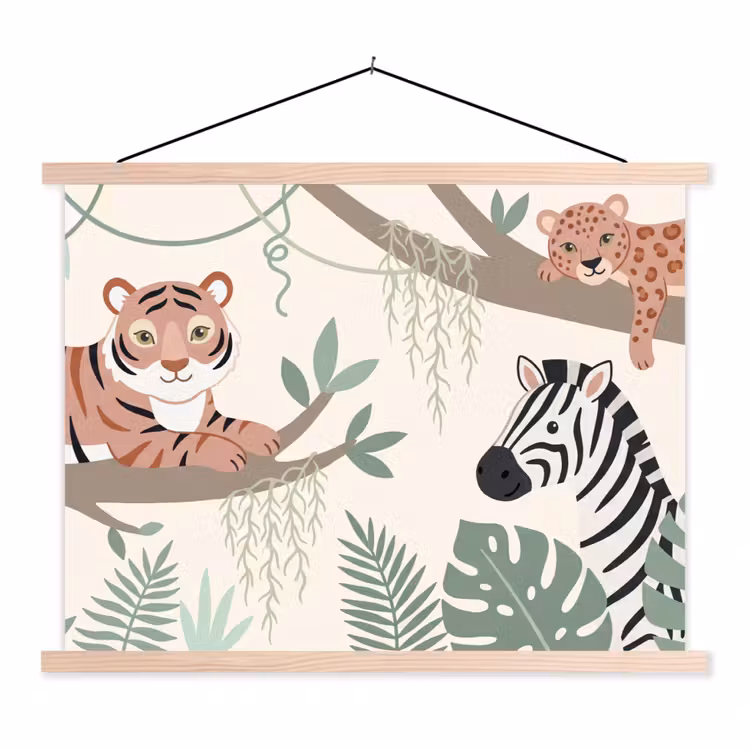 Schoolplaat - Jungle - Rustiek - Pastel — 1