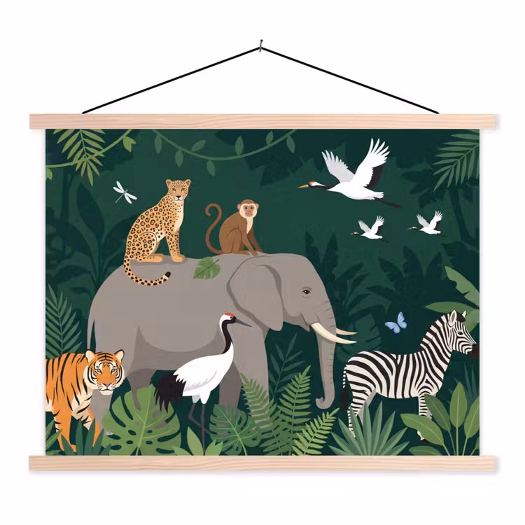 Schoolplaat - Tropisch - Jungle - Groen — 1