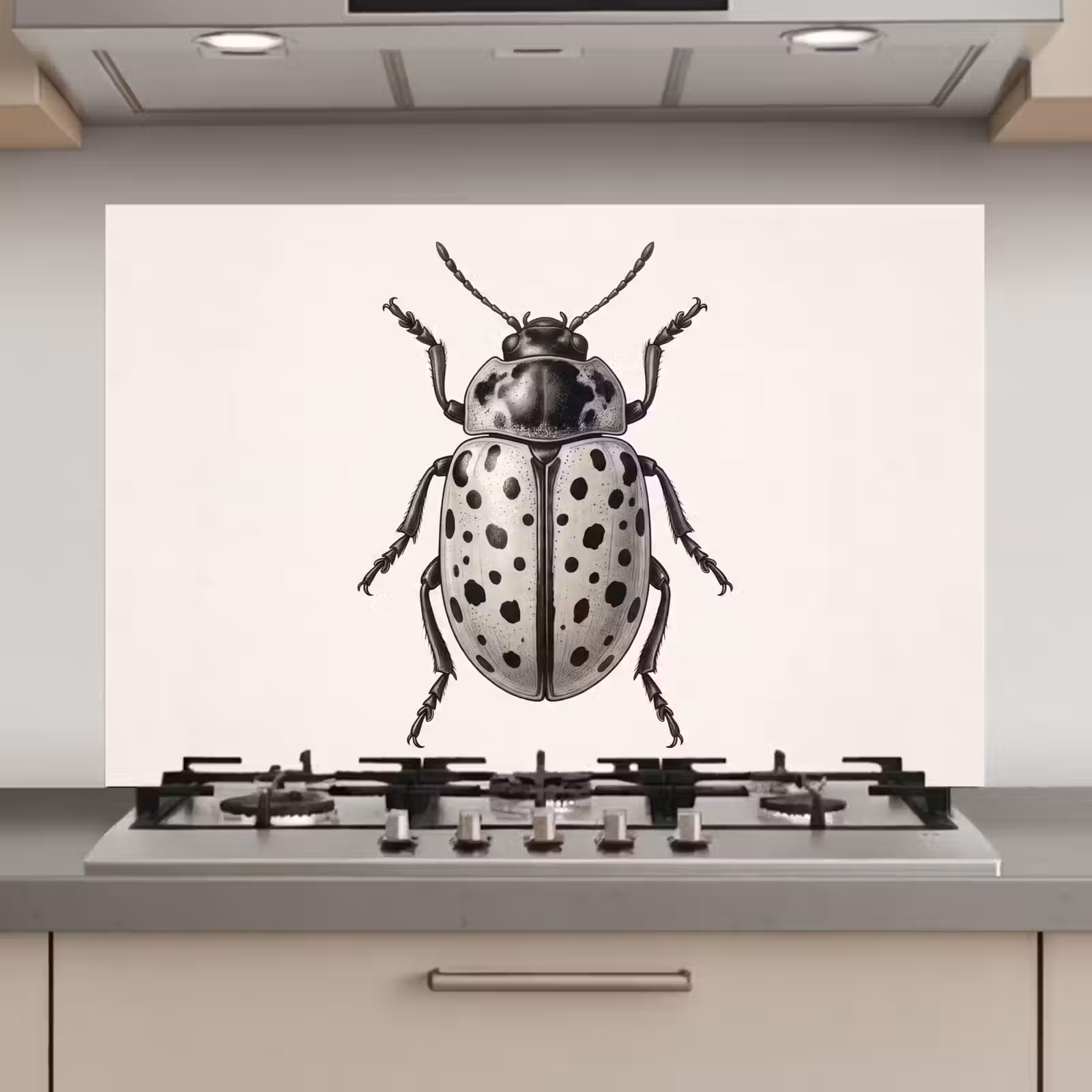 Spatscherm keuken - Kever - Insect - Vintage — 1