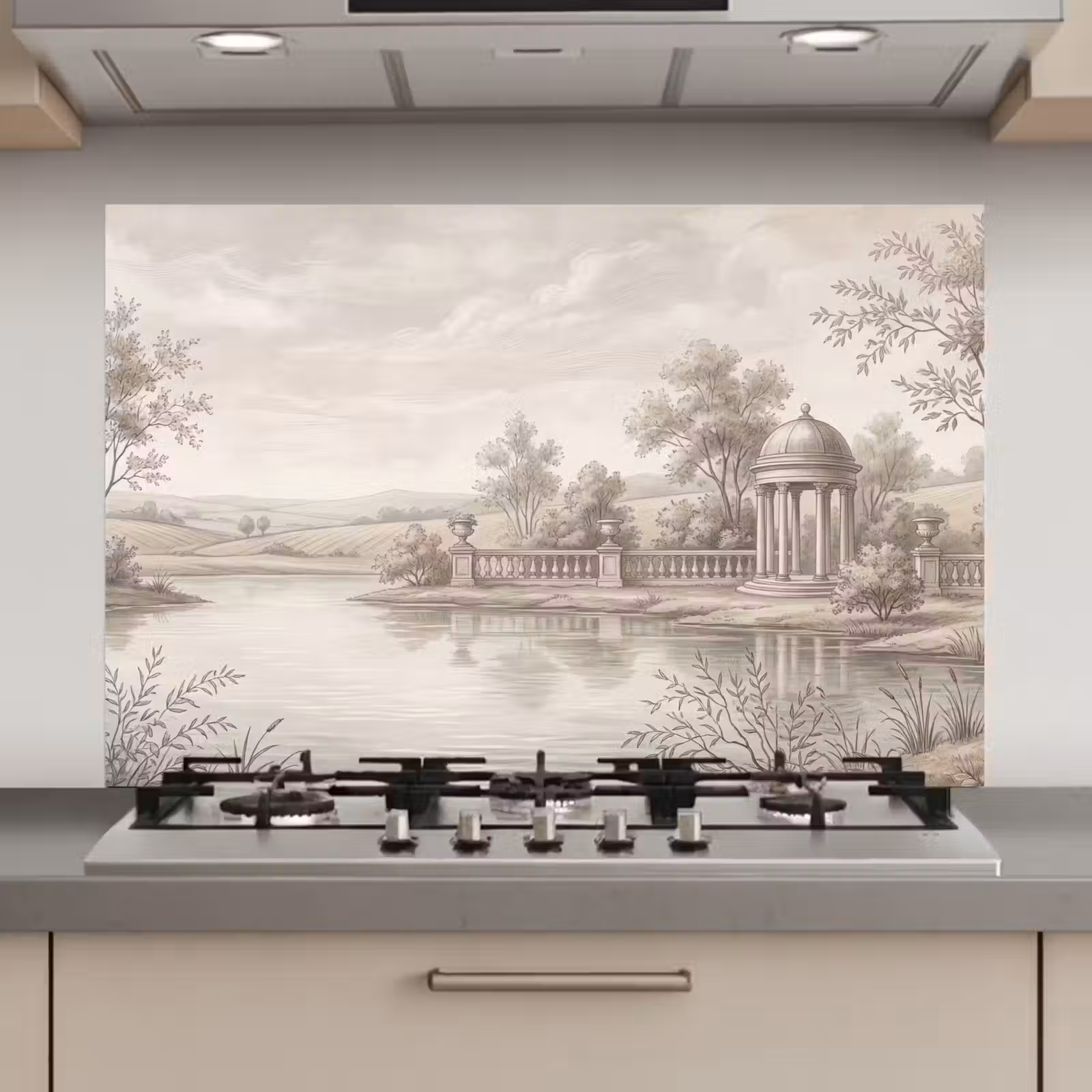 Spatscherm keuken - Terras - Water - Natuur - Landschap — 1