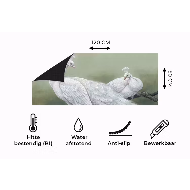 Keukenloper - Pauwen - Wit - Natuur - Groen — 5