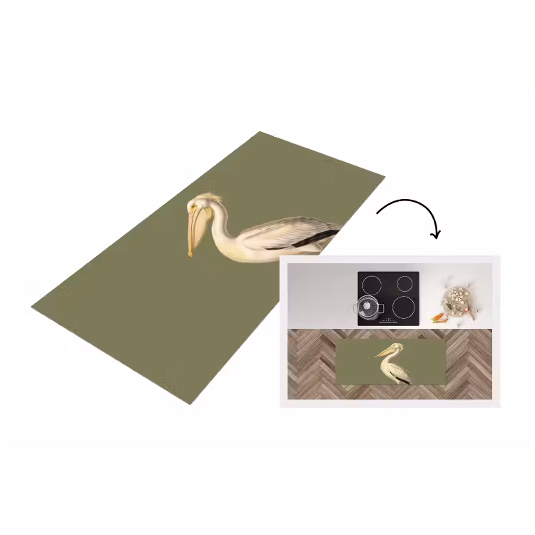 Keukenloper - Pelikaan - Wit - Vogel - Klassiek - Natuur — 1