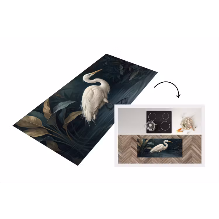 Keukenloper - Reiger - Water - Natuur - Modern - Wit — 1