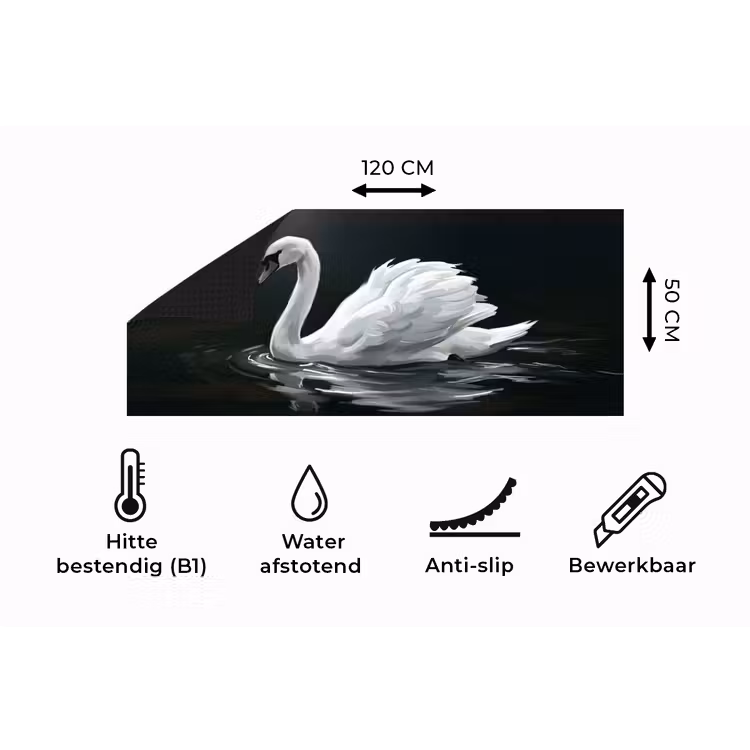 Keukenloper - Zwaan - Water - Natuur - Realistisch - Wit — 5