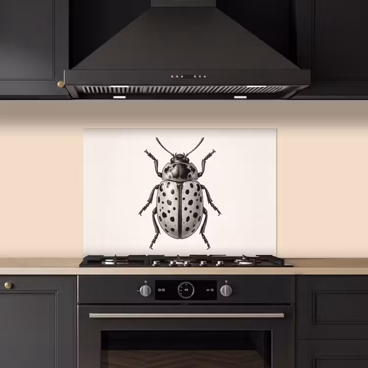 Spatscherm keuken - Kever - Insect - Vintage — 2