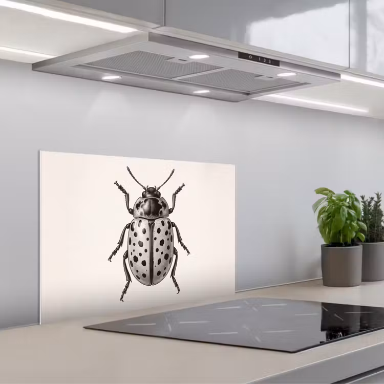 Spatscherm keuken - Kever - Insect - Vintage — 5