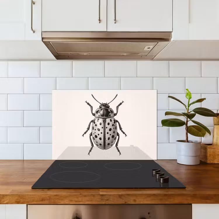 Spatscherm keuken - Kever - Insect - Vintage — 6