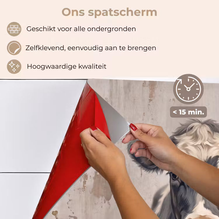 Spatscherm keuken - Koe - Portret - Dieren - Modern — 4